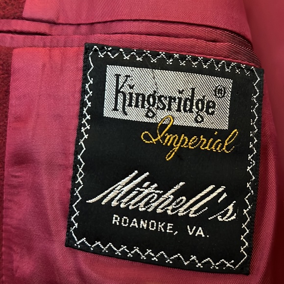 Men’s maroon suede look dress blazer - Picture 2 of 5